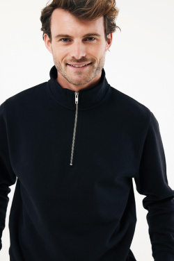 Logo trade corporate gift photo of: IQONIQ Elgon recycled cotton quarter zip sweater