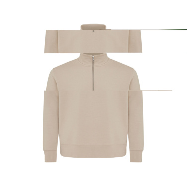 Logo trade promotional gift photo of: IQONIQ Elgon recycled cotton quarter zip sweater