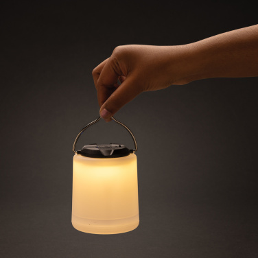 Logo trade corporate gifts image of: Limio RCS recycled plastic portable re-chargeable table lamp