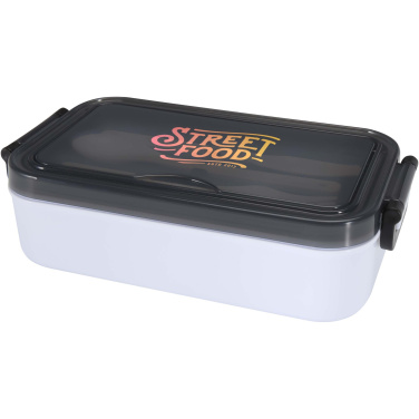 Logo trade promotional products image of: Snappy lunch box and cutlery set