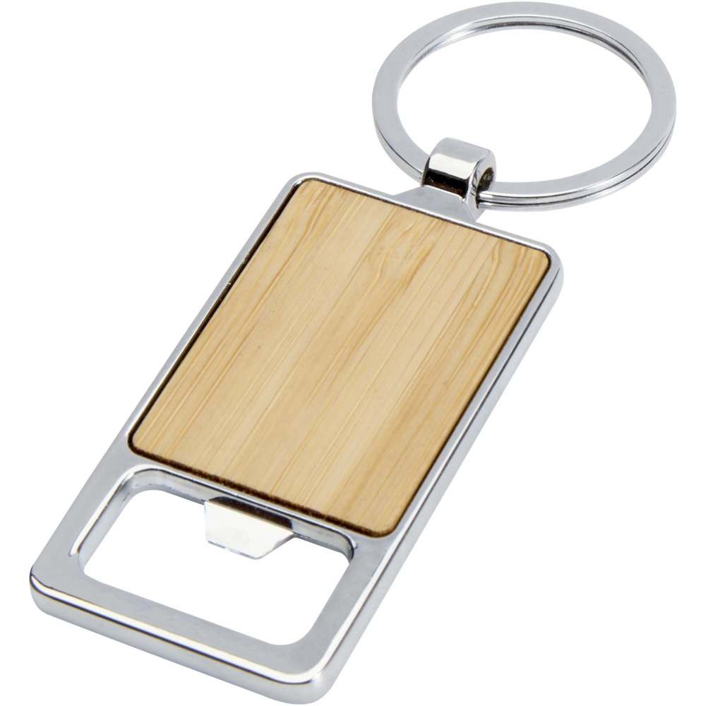Logotrade promotional product image of: Snapper bamboo keychain with bottle opener