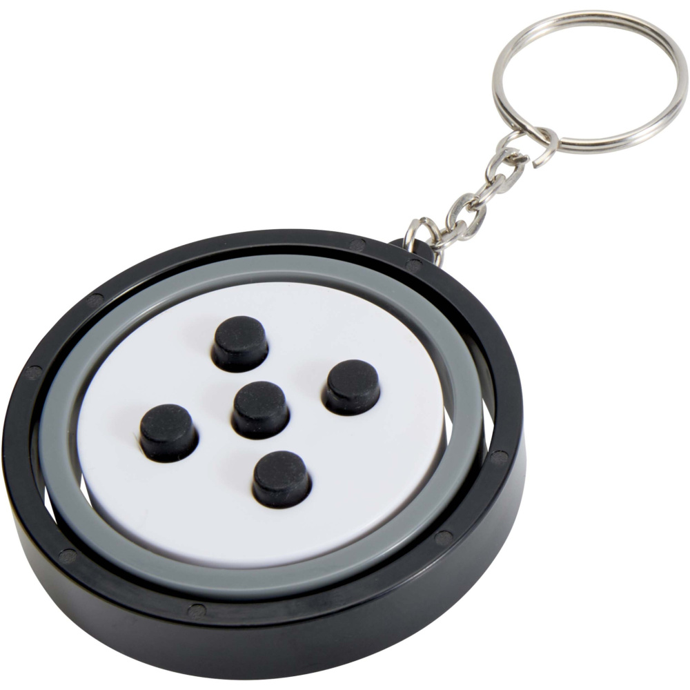 Logo trade promotional merchandise picture of: Spinx recycled plastic gyroscope fidget keychain
