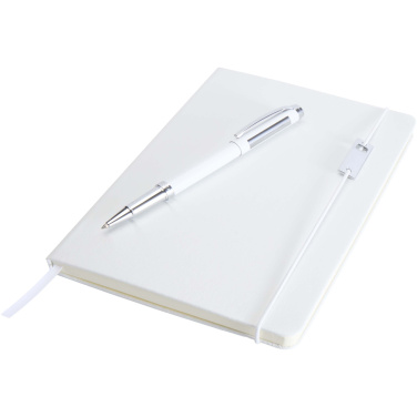 Logotrade business gift image of: Legato Elegance A5 hard cover notebook and rollerball pen set