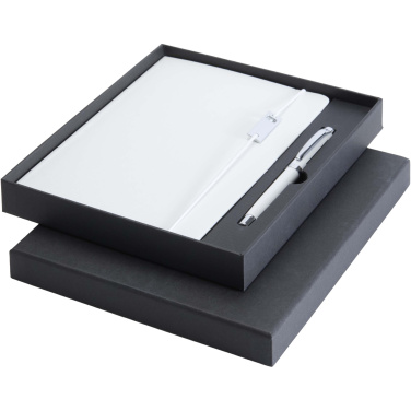 Logo trade promotional giveaway photo of: Legato Elegance A5 hard cover notebook and rollerball pen set