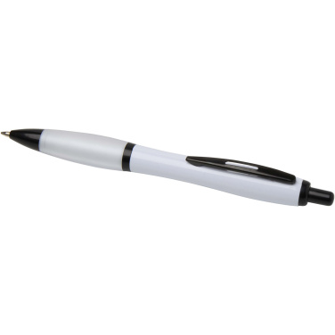 Logotrade promotional products photo of: Nash recycled plastic ballpoint pen with black trims (black ink)