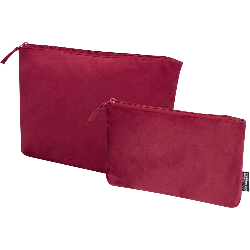 Logo trade advertising products picture of: Swift GRS recycled velvet toiletry bag set
