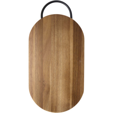 Logo trade promotional gifts image of: Prestige acacia wood chopping board with bread knife