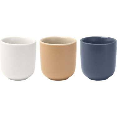 Logo trade promotional merchandise picture of: Male 90 ml ceramic espresso cups - set of 2
