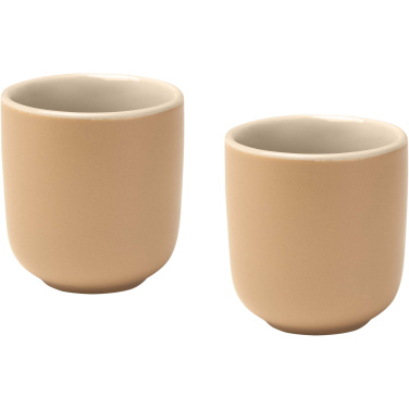 Logo trade business gifts image of: Male 90 ml ceramic espresso cups - set of 2