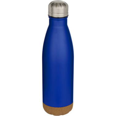 Logotrade promotional product image of: Cove 500 ml double wall vacuum insulated stainless steel water bottle with cork details