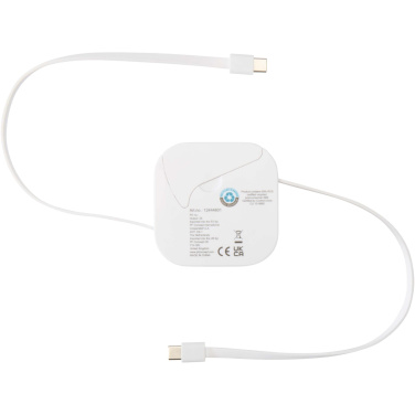 Logo trade promotional giveaways picture of: Gloas 5-in-1 recycled retractable data sync and 100W fast charge cable with smartphone tool kit