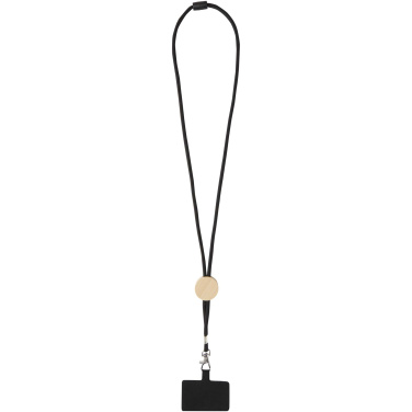Logotrade promotional items photo of: Adhab smartphone lanyard with bamboo details