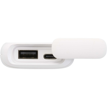 Logo trade promotional product photo of: Alkes 5000 mAh 12W recycled plastic water resistant power bank with carabiner