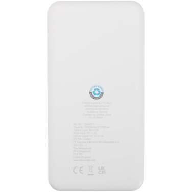 Logo trade advertising products picture of: Intan 10.000 mAh 10W recycled plastic power bank