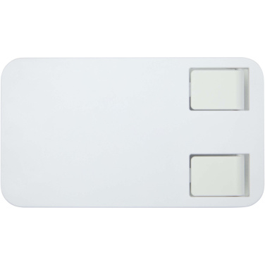 Logotrade corporate gift image of: Alhena recycled plastic foldeable phone holder with metal desk stand