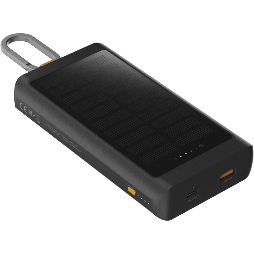 Logo trade business gift photo of: Xtorm XG2S101 Go2 10.000 mAh 15W solar power bank with light