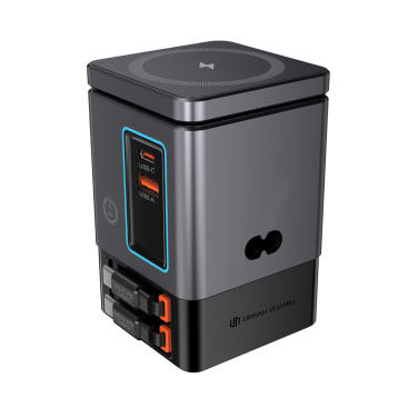 Logo trade promotional item photo of: Urban Vitamin Sacramento 105W GAN charger+retractable cables