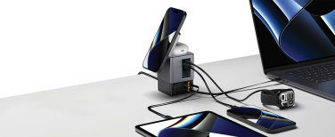 Logo trade corporate gifts image of: Urban Vitamin Sacramento 105W GAN charger+retractable cables