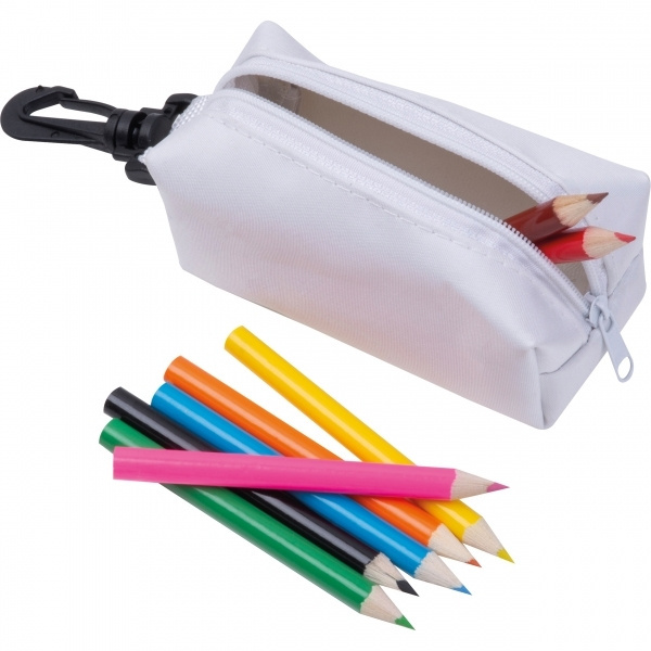Logo trade promotional product photo of: Case with Colored Pencils CARLTON