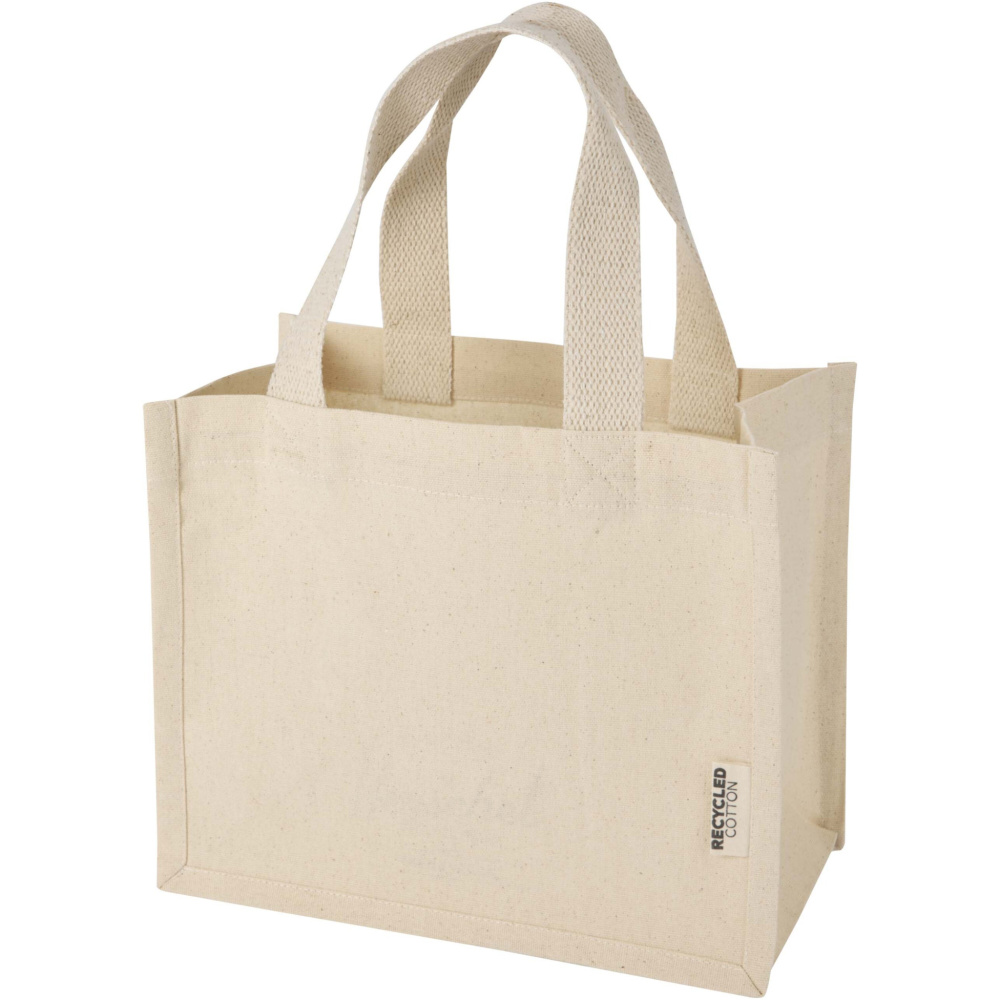 Logotrade advertising products photo of: Odessa 220 g/m² GRS recycled cotton mini gusset tote bag 9L