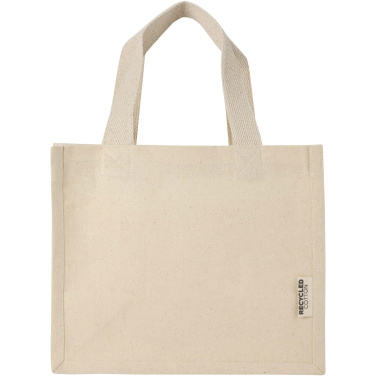 Logo trade promotional product photo of: Odessa 220 g/m² GRS recycled cotton mini gusset tote bag 9L