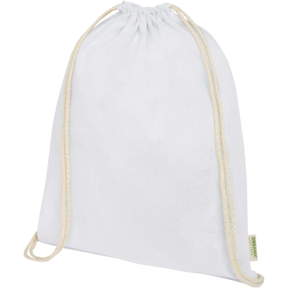 Logotrade corporate gift picture of: Odisha 140 g/m² OCS organic drawstring bag 5L