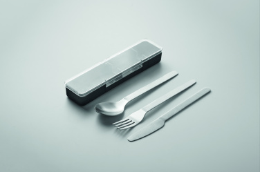 Logo trade business gifts image of: Stainless steel cutlery set
