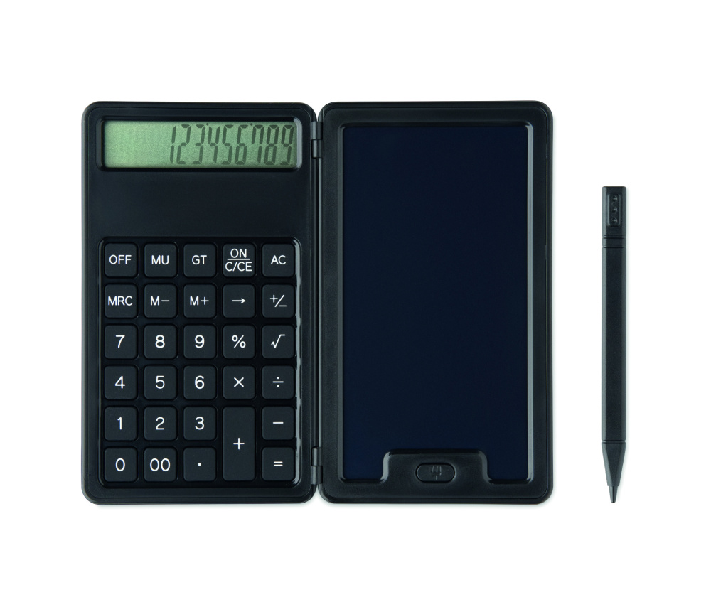 Logo trade promotional giveaways image of: Calculator with LCD tablet