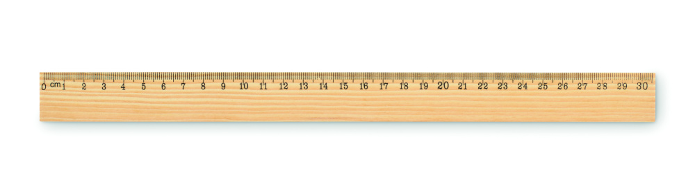 Logo trade promotional merchandise picture of: Wooden ruler 30cm