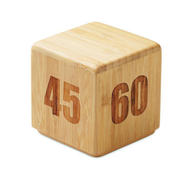 Logo trade promotional products image of: Bamboo twist snooze timer