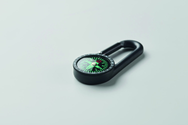 Logo trade promotional merchandise photo of: Outdoor compass with carabiner