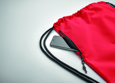 Logo trade promotional items picture of: Large drawstring bag 300D RPET