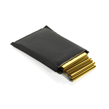 Logotrade advertising product image of: Solra emergency blanket in RCS recycled RPET pouch