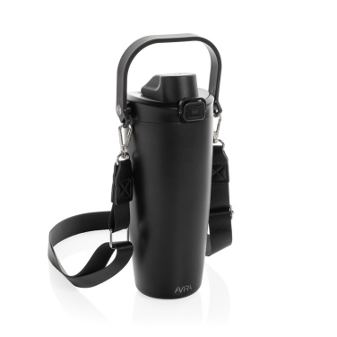 Logo trade promotional items image of: Avira Ayala RCS re-steel duosip lockable crossbody tumbler