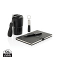 Swiss Peak RCS certified deluxe business gift set w/ tumbler, black
