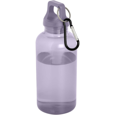 Logo trade promotional merchandise picture of: Oregon 400 ml RCS certified recycled plastic water bottle with carabiner