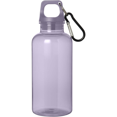 Logotrade promotional gift picture of: Oregon 400 ml RCS certified recycled plastic water bottle with carabiner