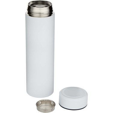 Logotrade promotional gift image of: Taylor 450 ml double wall stainless steel flask with tea strainer