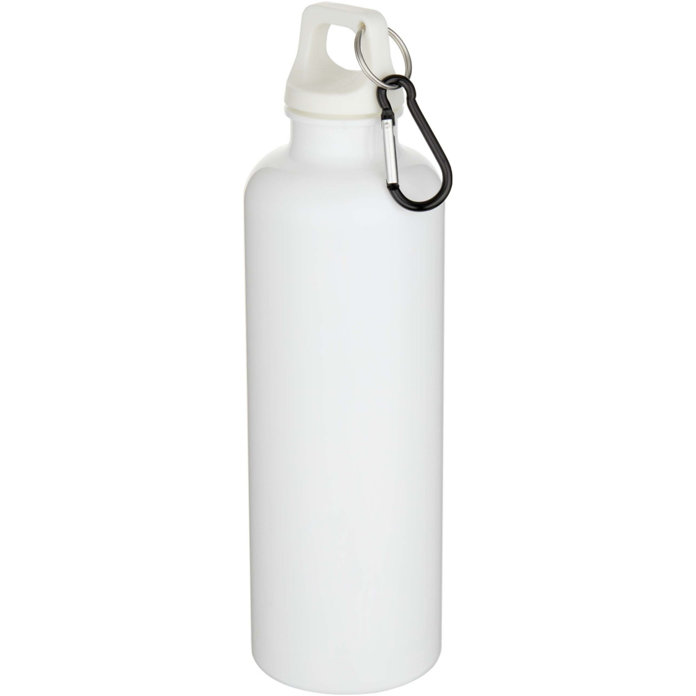 Logo trade promotional item photo of: Oregon 750 ml solid colour RCS recycled plastic water bottle with carabiner