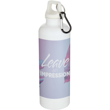 Logotrade advertising product image of: Oregon 750 ml solid colour RCS recycled plastic water bottle with carabiner