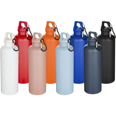 Logo trade promotional products picture of: Oregon 750 ml solid colour RCS recycled plastic water bottle with carabiner