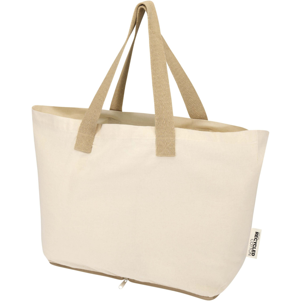 Logotrade promotional giveaway picture of: Sierra 140 g/m² GRS recycled foldable cotton tote bag 7L