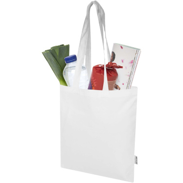 Logotrade promotional gift image of: Peru Blend 180 g/m² GRS recycled cotton tote bag 7L