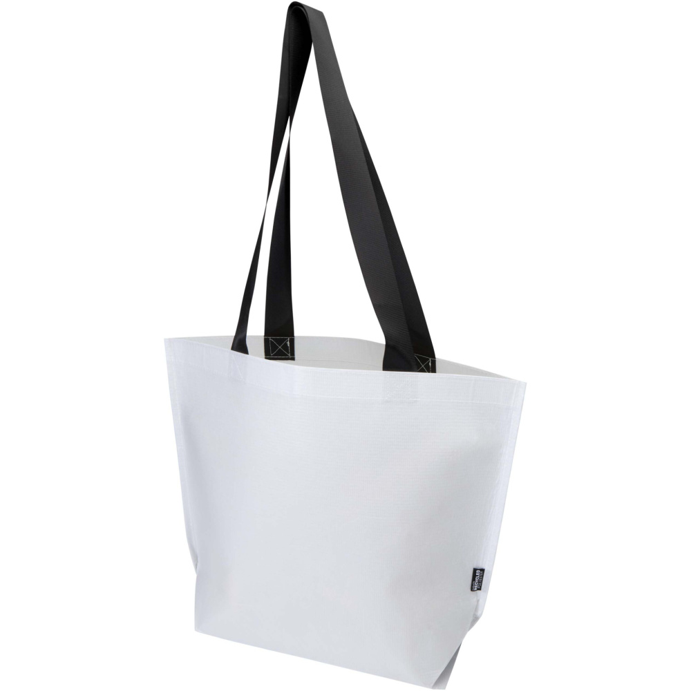Logotrade promotional giveaway picture of: Duo GRS recycled double-laminated tote bag 18L