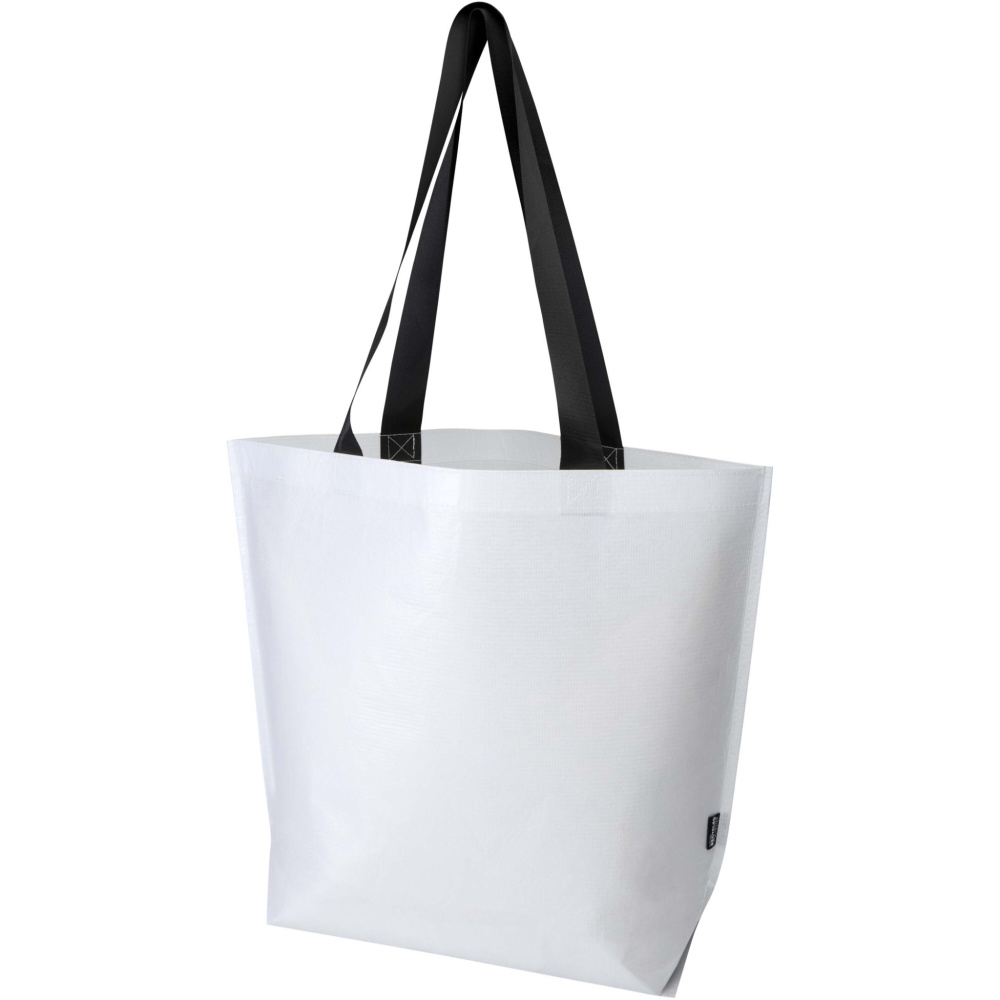 Logo trade promotional giveaway photo of: Duo GRS recycled double-laminated oversized tote bag 30L