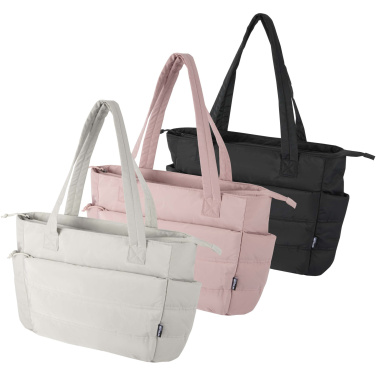 Logo trade promotional items picture of: Puffer 15.6" GRS recycled laptop tote bag 18L 