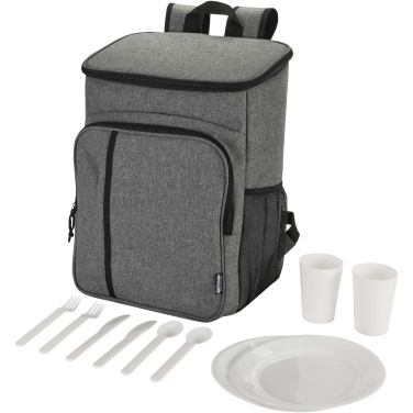 Logo trade promotional giveaways image of: Tundra GRS recycled picnic cooler backpack with cutlery set 20L