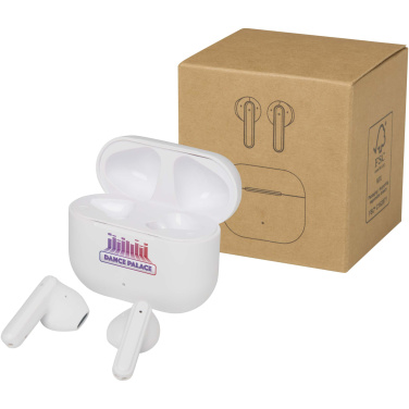 Logo trade corporate gifts picture of: Altais recycled plastic True Wireless Bluetooth® headset