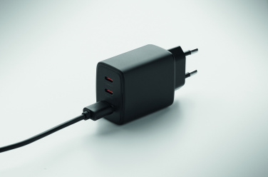 Logo trade promotional product photo of: EU 2-pole wall adapter/charger