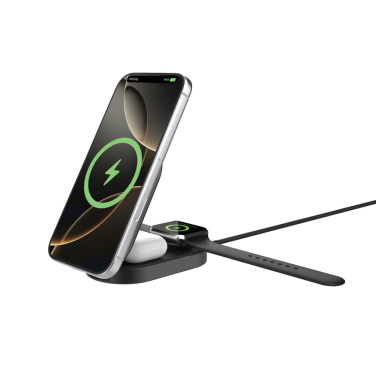 Logo trade promotional product photo of: Quantum ultra-fast 3-in-1 25W Foldable Wireless Charger